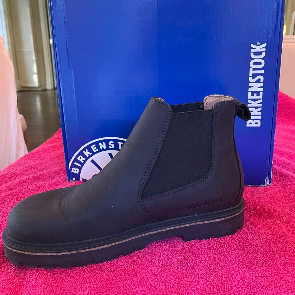 Birkenstock Stalon Black Nutback Leather Ladies Boots - size 40